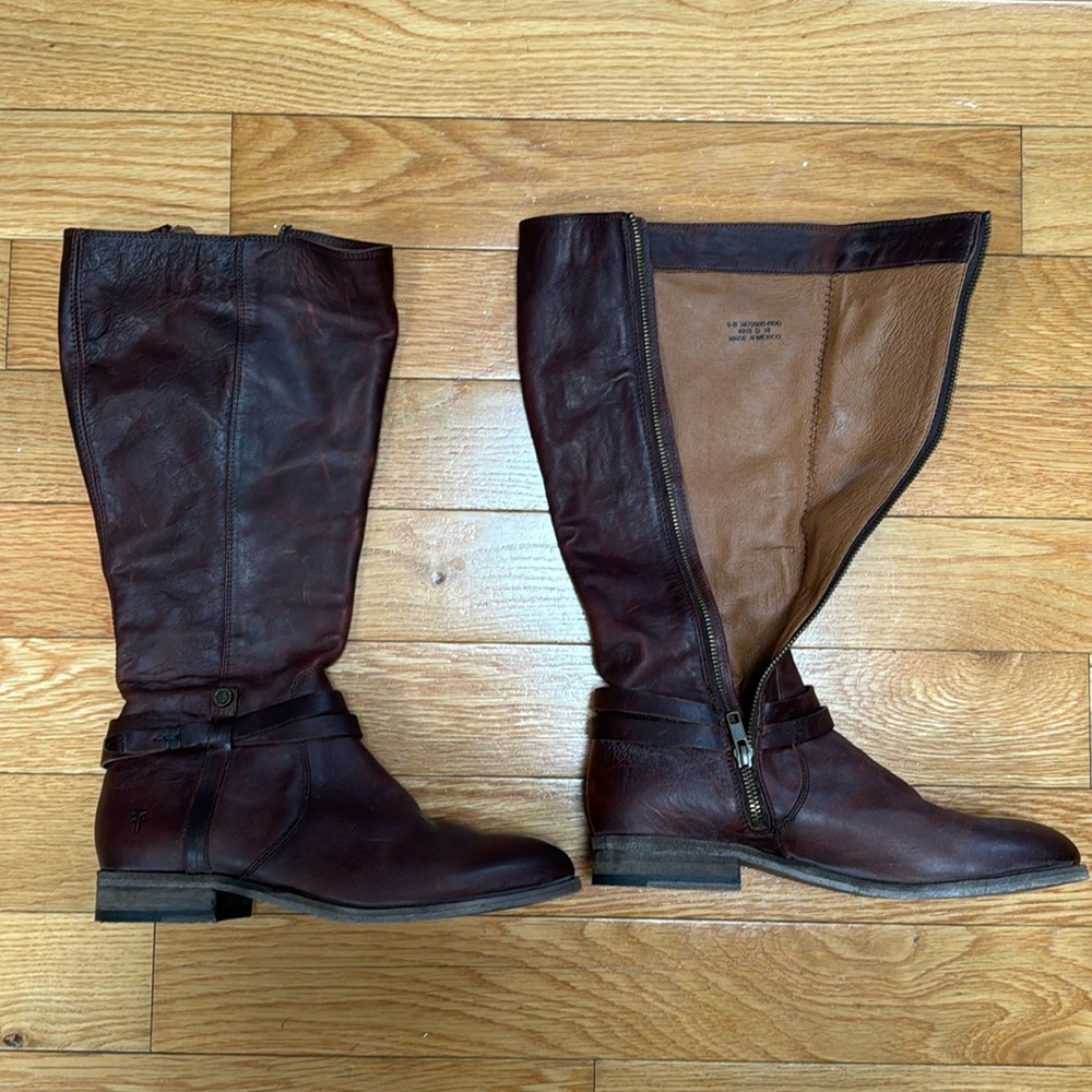 Frye - Melissa Belted Tall Boots women’s size 9